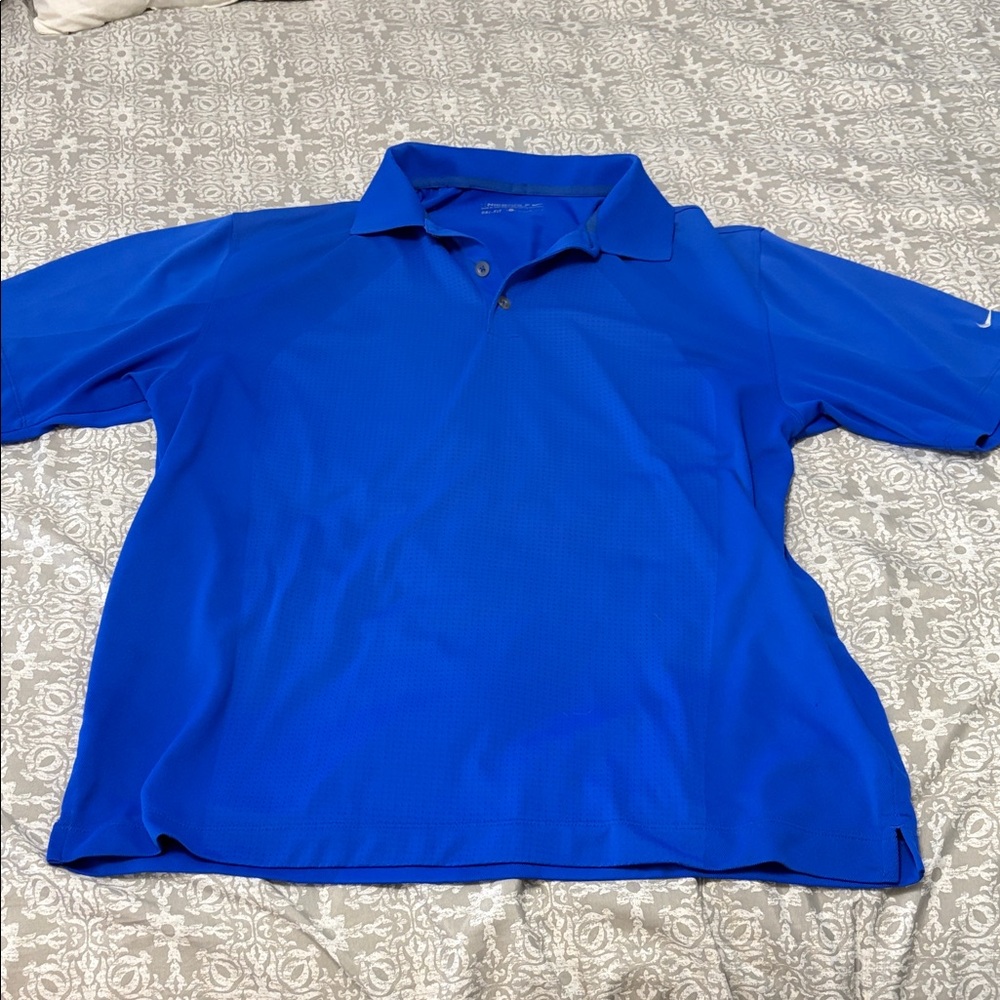 Men's Blue Nike Golf Polo Shirt- Size L